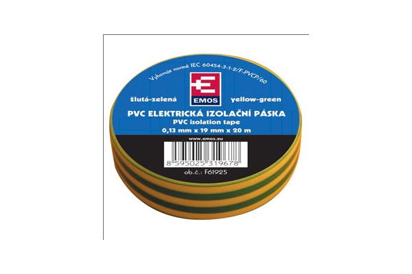 Szigetelő szalag (PVC)19x20m zöld-sárga-1